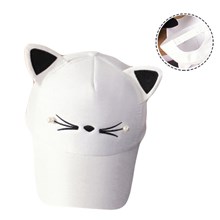 Cute White Cat Ear Baseball Cap