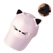 Cute Pink Cat Ear Baseball Cap