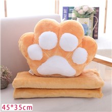 Cat Paw Cartoon Blanket Pillow Soft Warm Air Conditioning Blanket Bed Sofa Office