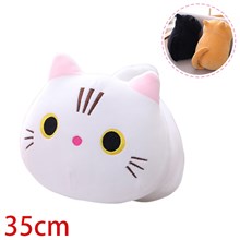 White Cat Plush Kawaii Cat Pillow Black Cat Soft Stuffed Animal Toy