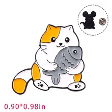 Cute Cat Enamel Brooch Pin for Jackets Backpacks Cloths Funny Animals Badge Pin for Women/Men