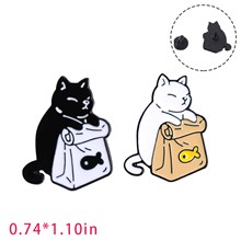 Cute Cartoon Animal Cat Enamel Pins Set Brooch