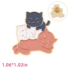 Cute Cartoon Animal Funny Cat Enamel Pin Brooch