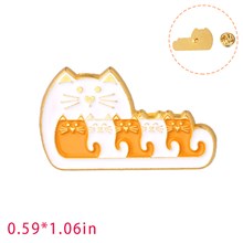 Cute Cartoon Animal Funny Cat Enamel Pin Brooch
