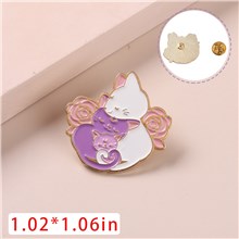 Cute Magic Cat Enamel Brooch Punk Pins Badge