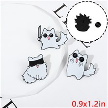 Cute Cartoon Gojo Satoru Cat Enamel Pin Animal Brooch Badge Set