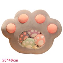 Cute Bag of Plush Animal Dolls Cat Paw Plush Pillow Toys Soft Stuffed Animals Throw Pillow Creative Gifts Room Decor 