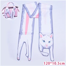 Cat 3D Cute Animal Handbag Handle Wrap Skinny Scarf for Women