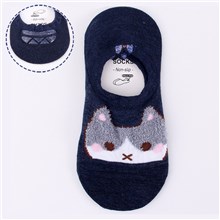 Lovely Cat Women Cute No Show Liner Socks for Flats Slip on Shoes Invisible Hidden Low Profile for Boat Shoe