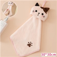 Cute Cat Soft Hanging Hand Towels Bathroom Microfiber Towel Bulk