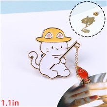 Cute Cartoon Cat Enamel Pin Brooch Badge