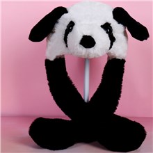Panda Ear Moving Jumping Hat Funny Plush Hat Unisex Earflaps Movable Ears Hat Cosplay Party Hat