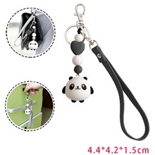 Panda Key Ring Bangle Wristlet Keychain