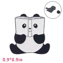 Funny Panda Book Cartoon Enamel Brooch Pin