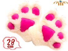 Anime Cat Paw A Pair Beige Plush Gloves