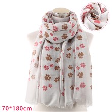 Cat Paw Scarf for Women Head Wrap Scarves 