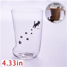 Cute Cat Paw Cup Milk Glass Frosted Glass Cup