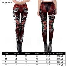 Halloween Skeleton Gothic Women's Printed Leggings Yoga Pants