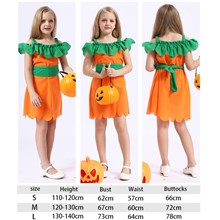 Girl Halloween Pumpkin Dress