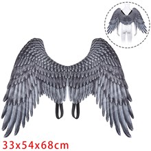 Children's 3D Angel Wings Cosplay Performance Props Black Wings Halloween Party Mardi Gras Cosplay Accessory