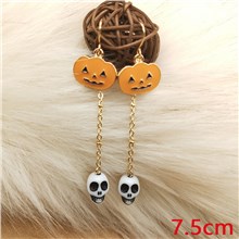 Halloween Theme Holiday Horror Pumpkin Earrings