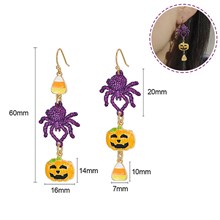 Halloween Spider Pumpkin Alloy Earrings