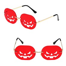Rimless Cute Sunglasses Halloween Pumpkin Glasses