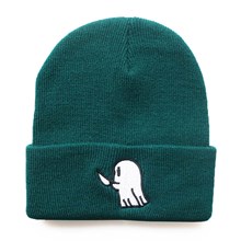 Halloween Ghost Green Knitted Beanie Hat Knit Hat Cap
