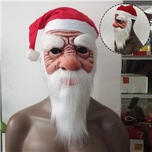 Christmas Santa Claus Mask Scary Evil Costume Halloween Creepy Cosplay