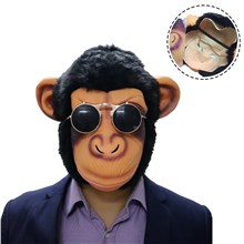 Novelty Cute Creepy Latex Rubber Chimp Monkey Orangutan Gorilla Head Mask Halloween Cosplay