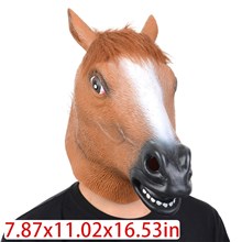 Halloween Horse Head Mask Latex Animal Mask