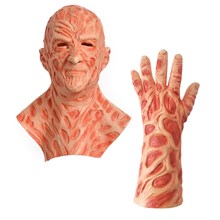 Halloween Scary Mask Latex Halloween Zombie Mask And 1pcs Glove
