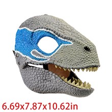 Dinosaur Latex Mask Dino Mask Moving Jaw Decor Halloween Mask Cosplay