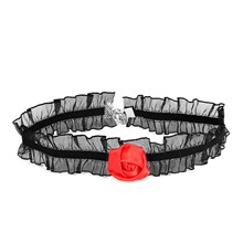Halloween Black Rose Flower Necklace Choker Cosplay