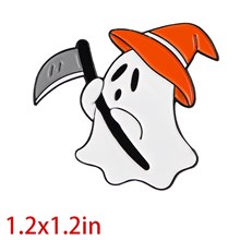 Halloween Cartoon Ghost Brooch Enamel Pin