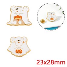 Cute Ghost Bear Pumpkin Halloween Enamel Pins Brooch Badge 