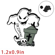 Funny Halloween Skull Ghost Enamel Pin Horror Brooch Badge