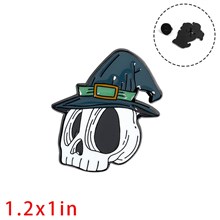 Funny Halloween Skull Enamel Pin Brooch Badge