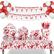 Red Bloody Party Supplies,Halloween Birthday Decorations