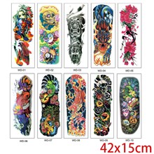 Extra Large Black Temporary Tattoos For Women Arm Girls Forearm Wateproof Halloween Fake Tattoo Stickers