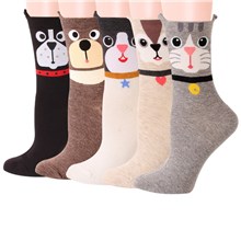 Womens Cat Dog Socks Cute Animal Cotton Ankle Sock Funny Colorful Novelty Sox Women Gift
