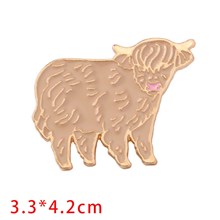 Highland Cow Cartoon Enamel Brooch Pin Badge
