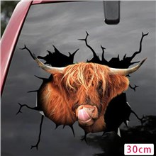 Highland cow Car Decals Realistic Car Sticker