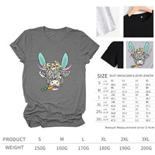 Highland Cow Easter Grey T Shirt