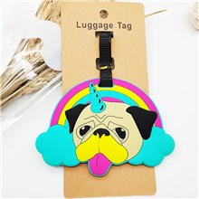 Pug Luggage ID Tag for Suitcases on Vacations or Backpacks