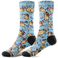 Novelty Pug Socks Funny Pet Dogs Socks