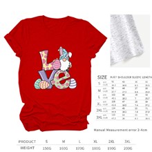 Easter Bunny Gnomes Love Women Red T Shirt