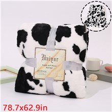 Cow Print Flannel Fleece Plush Blanket
