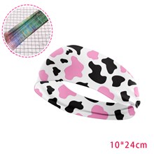 Cow Print Headband Running Turban Headwrap