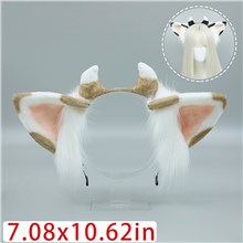 Cow Ears Headwear Soft Hair Hoop Halloween Party Cow Animal Cosplay Costume Accessiores